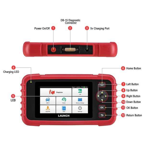 OBD2 Scanner, Diagnostiske Værktøjer, Motor ABS SRS Nulstilling, Global Version