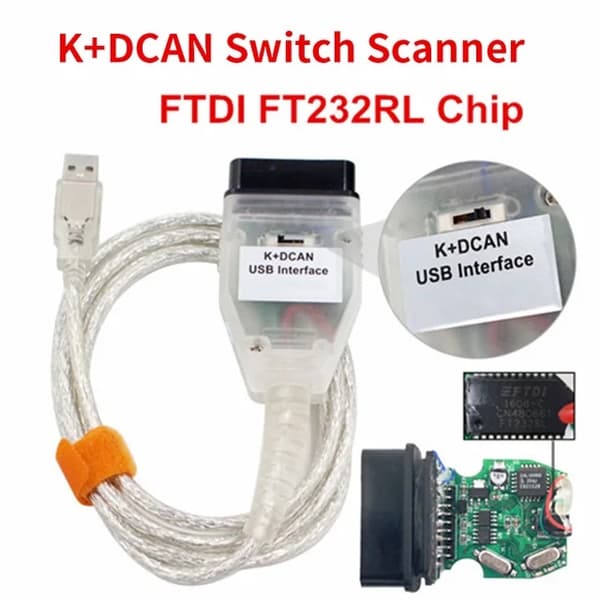 BMW Diagnostisk Kabel, IN-PA Ediabas Kompatibilitet, FT232RL Chip Teknologi, Ny Vit