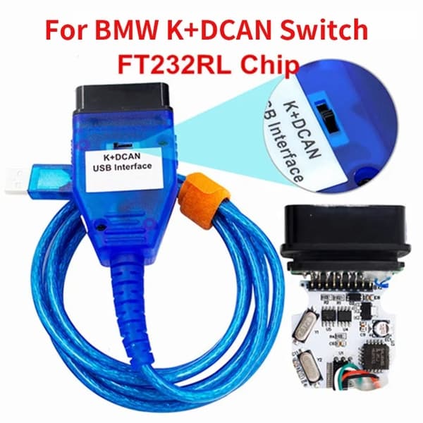 BMW Diagnostic Kabel, IN-PA Ediabas Kompatibilitet, FT232RL Chip Teknologi, Ny Hvid
