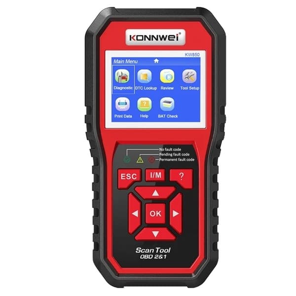 Bil Diagnostisk Scanner, OBD2 Kompatibilitet, Check Engine Kode Læser, Rød