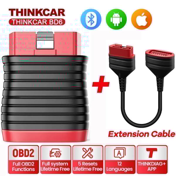 Bil Diagnostisk Værktøj, Bluetooth Forbindelse, Fuldt System Diagnose, THINKCAR BD6