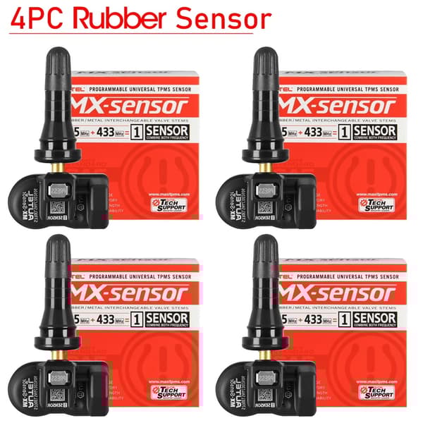 Autel MX-sensor, dubbel frekvens 315MHz och 433MHz, utbytbara ventilstammar,4PC 2IN1 R