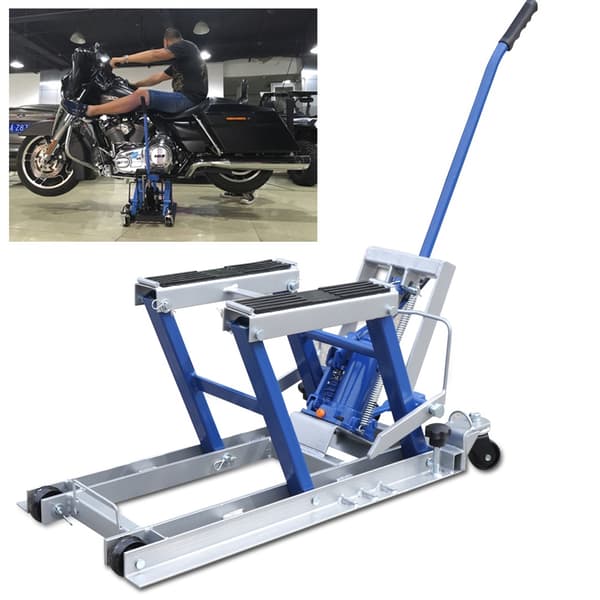 Motorcykellift, Maksimal belastning 680 kg, Nem fodpedalsbetjening, Robust konstruktion