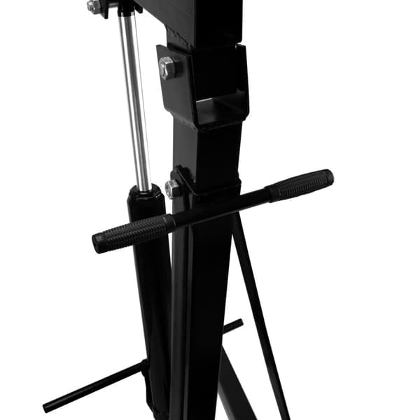 Motorløftkran Kapacitet 2 Ton 2000kg med Hydraulisk Pumpesystem, Foldbare Ben | 6 Hjul + 4 Armpositioner, Løftekrog og Kæde til Værksted, Garage
