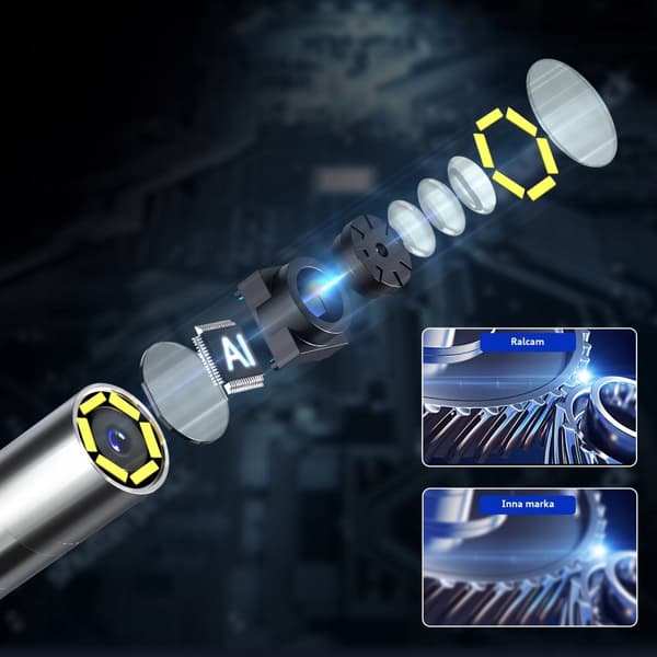 Tarkastuskamera BORESCOPIC Ralcam R208 ENDOSKOOPPI 8mm LED FULL HD + TOLLBOX