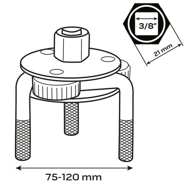 Oliefilternøgle (75-120 mm)