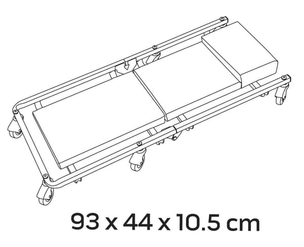 Sammenklappelig værkstedsbænk, 930 x 440 x 105 mm