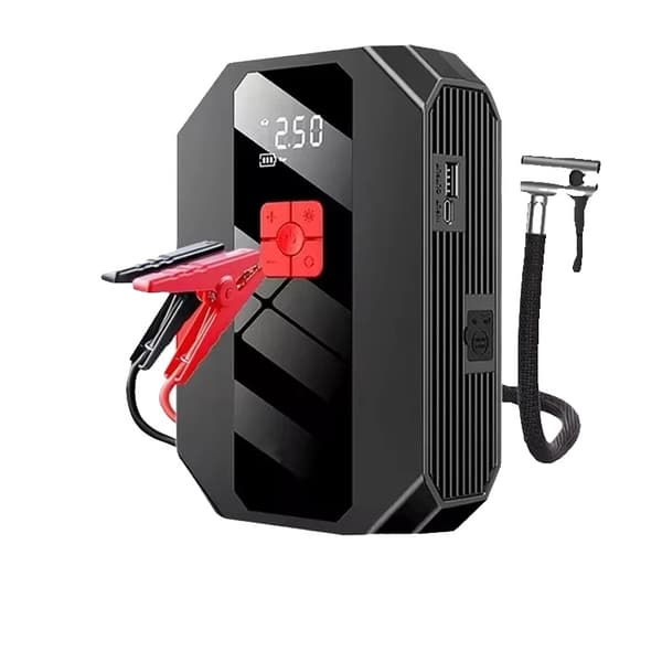 Bilbatteri Starter, 1200A Jump Starter, 150PSI Luftkompressor,Batteridrevet, 150SPI Luftpumpe
