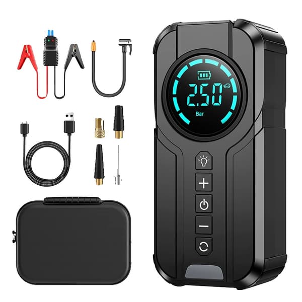 Bærbar Luftkompressor, 10400mAh Batterikapacitet, 180PSI Maksimalt Tryk,10400mAh