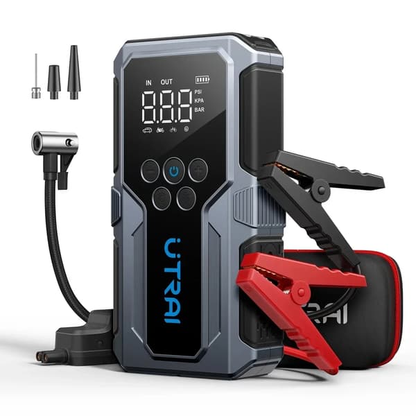 UTRAI Jump Starter, 6000A, Digital Skärm,1500A med luftpump