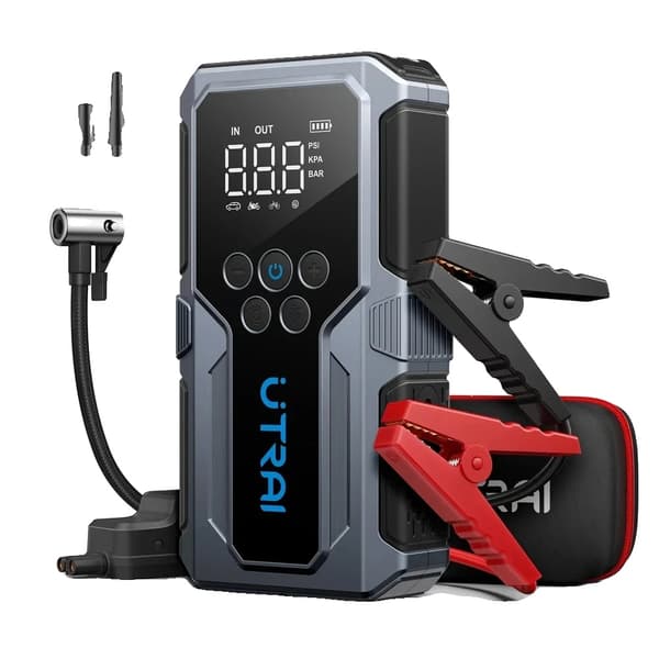UTRAI Jump Starter, 6000A, Digital Skärm,1500A med luftpump