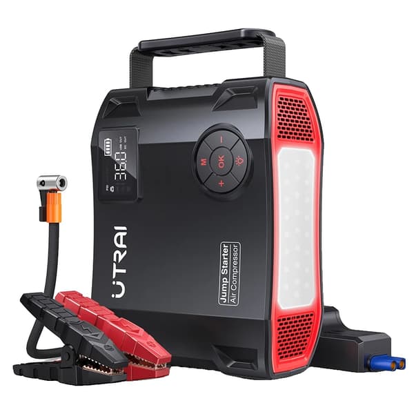 UTRAI Jump Starter, 6000A, Digitaalinen näyttö,2000A Ilmapumpulla