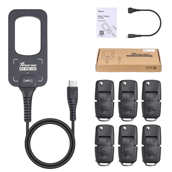 Xhorse Key Tool Lite, inkluderer 6 stk. fjernbetjeninger, Android-tilslutning,med 6 stk. fjernbetjeninger