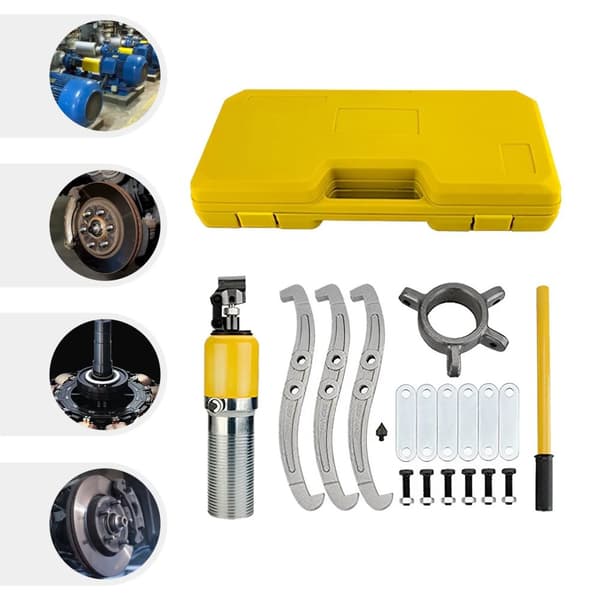 20T Hydraulisk Dragare, Treklor Design, Hållbar Gjutjärnskonstruktion,Gul