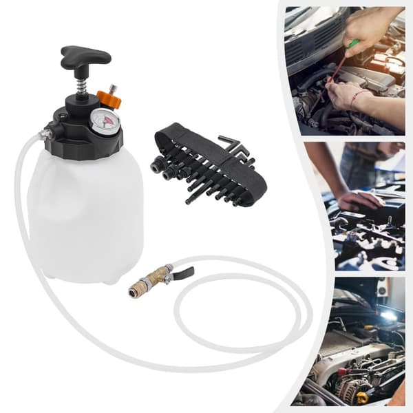 Handbremse Bleed Kit, 3L Olieudtrækker, 12 Adaptere, Køretøjskompatibilitet