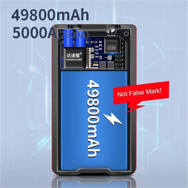 Bærbar Bil Jump Starter, 49800mAh Kapacitet, Kompakt Design, Alsidig Køretøjskompatibilitet