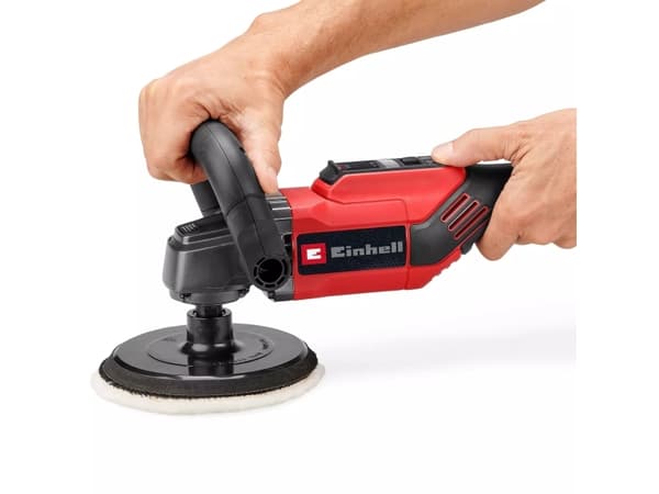 Einhell CC-PO 1100/150 CE, Roterande polermaskin för bilen, 3500 RPM, 1100 W, Svart, Grå, Röd, 2,05 kg, AC