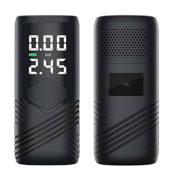 AERMOTOR Elektrisk Uppblåsningspump, Bärbar Uppladdningsbar, Digitalt Tryckdisplay,VIT, Batteridriven