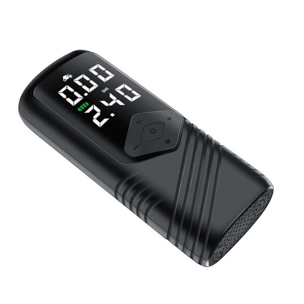AERMOTOR Elektrisk Uppblåsningspump, Bärbar Uppladdningsbar, Digitalt Tryckdisplay,VIT, Batteridriven