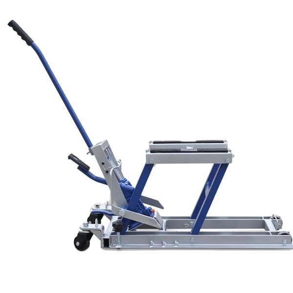 Motorcykellyft, hydraulisk drift, justerbar höjd 11,5-37,5 cm,Blå