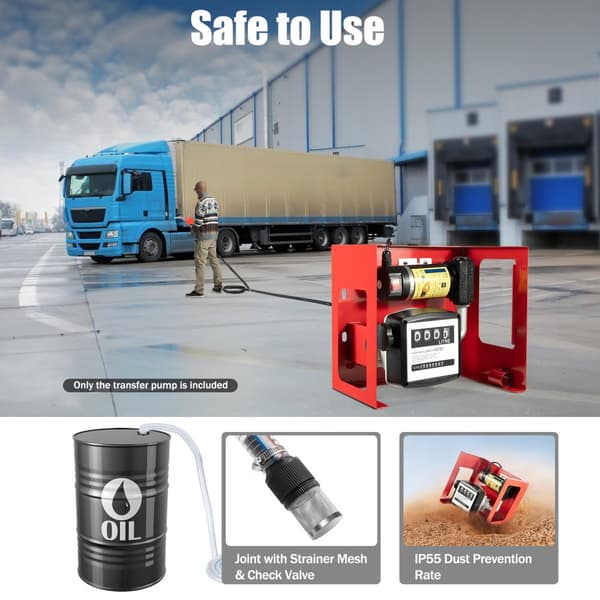 Diesel-siirtopumppu, 200W teho, 45L/min virtausnopeus, kompakti ja kannettava muotoilu