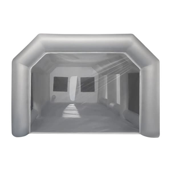 Inflatable Paint Booth, Rymlig design 4x2,5x2,2m, Snabb uppsättning,grå