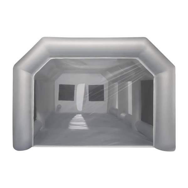 Inflatable Paint Booth, Rymlig design 4x2,5x2,2m, Snabb uppsättning,grå