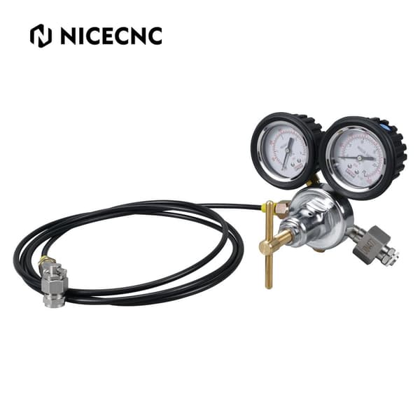 Nitrogenregulator chockfyllningskit, upp till 6000 PSI, kompatibelt med ATV/UTV,svart