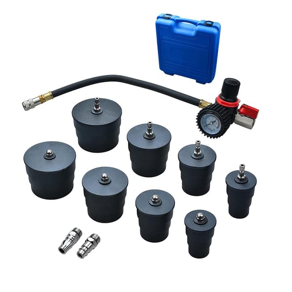 Turbo System Läcksökare, 80 psi Tryckmätare, 4 Stegade Adaptorer, Bred Slangkompatibilitet