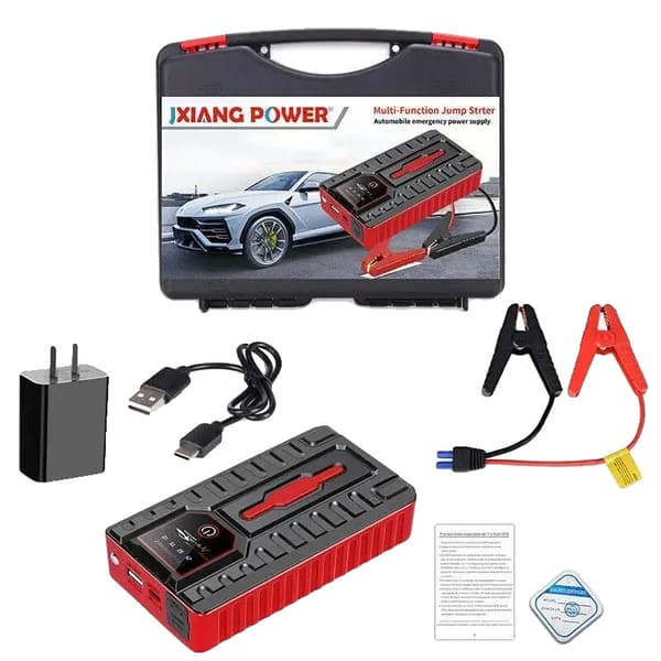 Bærbar Bil Jump Starter, 49800mAh Kapacitet, 5000A Spidsstrøm,Sæt A -EU stik