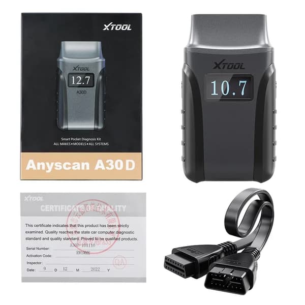Auton diagnoosityökalut, kaikki järjestelmän kattavuus, Bluetooth-skanneri, XTOOL A30D