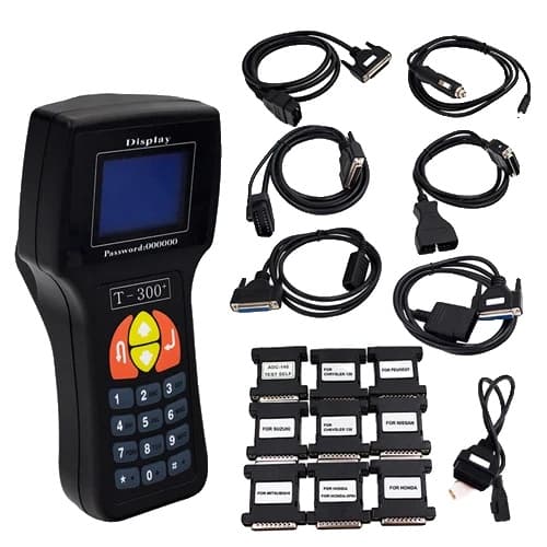 Auto Key Programmer, Engelsk Spanska Språkstöd, Kompatibilitet med Flera Bilar, Svart, Engelska