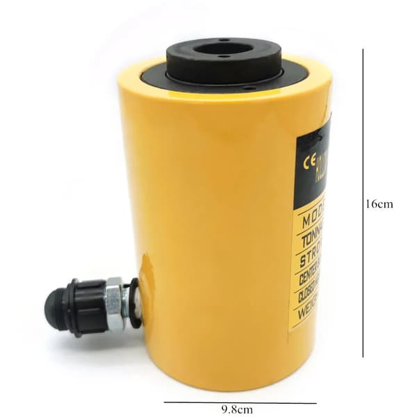 20 Ton Hydraulisk Cylinder Jack, 50mm Stempel Slag, Holdbar Metal Konstruktion,Gul