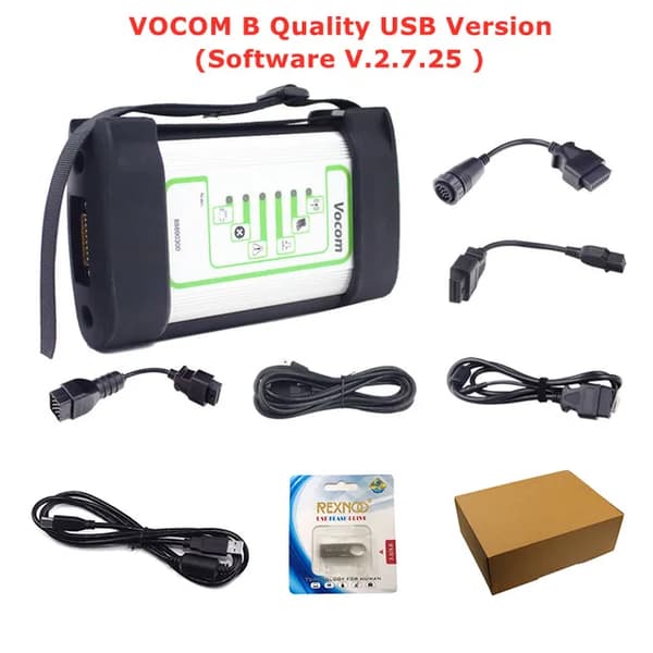 Volvo Vocom 88890300 -liitäntä, verkkopäivitys, kuorma-auton diagnostiikkaskanneri, VOCOM B V2725