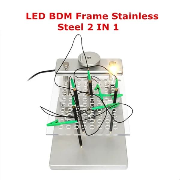 LED BDM-ram, rostfritt stålkonstruktion, 22 st fulla adaptrar., Metall LED BDM RAM