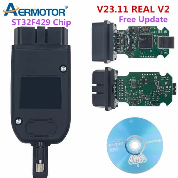 VAG HEX V2 USB -liitäntä, tuki CAN+UDS-protokollille, ST32F429-siru, STM32F429, Italia