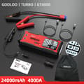 Miniatyrbillede 2 af 2: Bil Jump Starter, 4000A Topstrøm, 24000mAh Kapacitet, GT4000-RD
