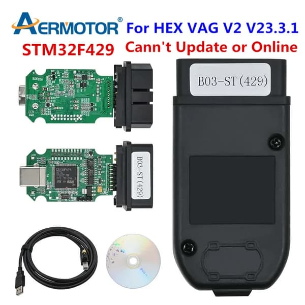 VAG hex V2 STM32F429 Chipset, USB Interface, Gratis Opdatering, Ingen Opdatering V2331, Fransk