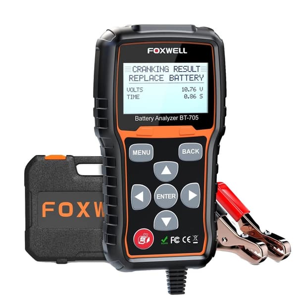 Auton akkutesteri, raskas kuorma-auto, käynnistyslatausjärjestelmän testaus, FOXWELL BT705