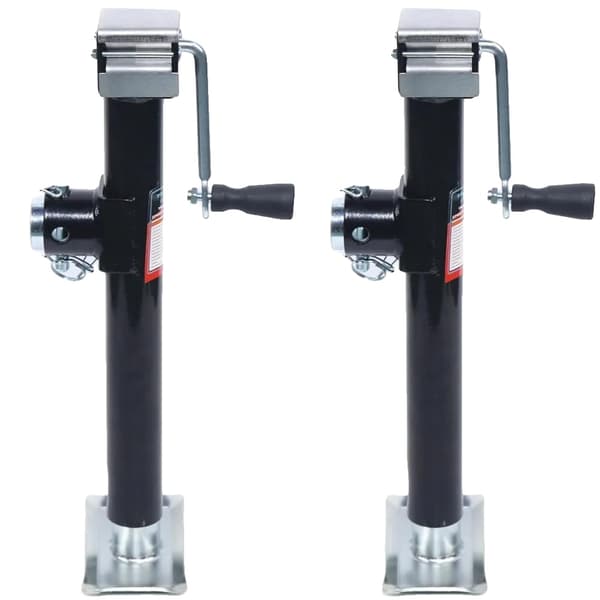 Trailer Jack, 2000 lbs belastningsevne, 10 tommer løftehøjde, stål konstruktion,sort