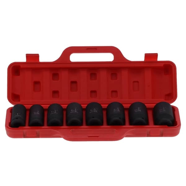 Drivsocketset, kromvanadiumstål, 8 sockets, bilverktyg,Engelskt system