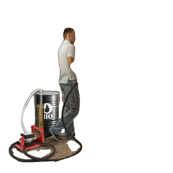 Dieseloverførselspumpe, 200W effekt, 45L/min flowrate