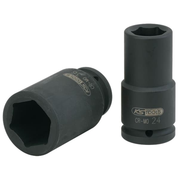 Strømstik med 6 hjørner, lang, 30 mm, 3/4 KS