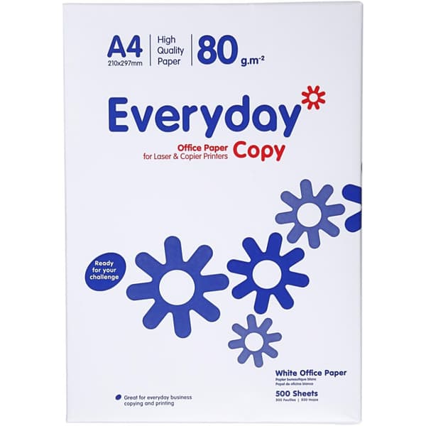 Kopieringspapper A4 - 80 g - Vitt - 2500 ark