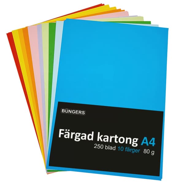 Färgat Papper A4 -  250 ark - 80g