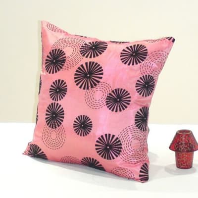 40x40cm Kuddfodral Pink Flowers