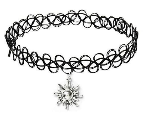 Choker - Sol - Tattoo - 90-tal - Spets