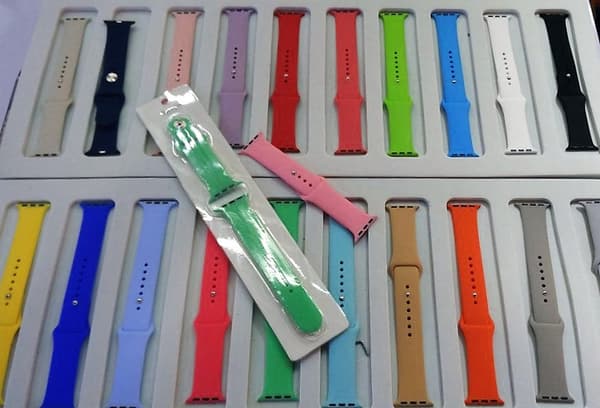 Sportigt silikon klockarmband till Apple watch 42 mm. M/L Nr 11 blå