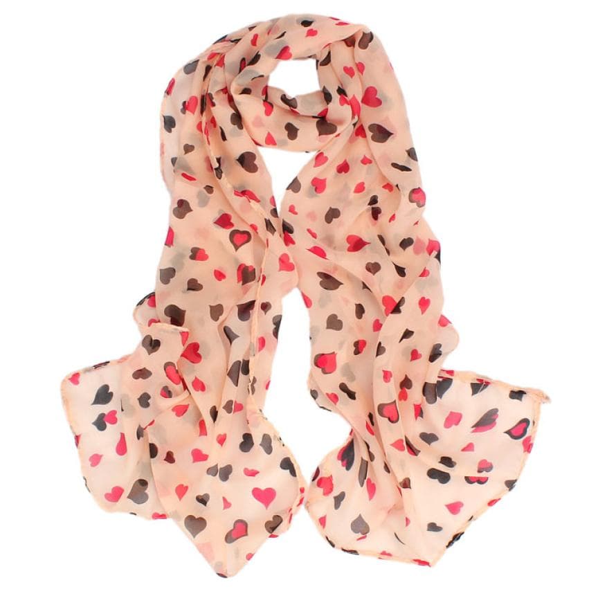 Sjal / Scarf Pink Hearts