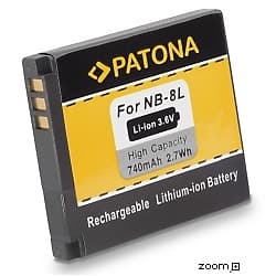 Batteri för Canon NB-8L 740mAh 3.6V